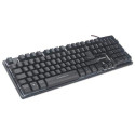 Manhattan Gaming USB Keyboard, Metal Base Edition, 12 Function Keys, Rainbow-LED Backlighting, 19 An