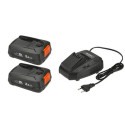 Gardena P4A 2 x PBA 18V/45 + AL 1830 CV Battery &amp; charger set