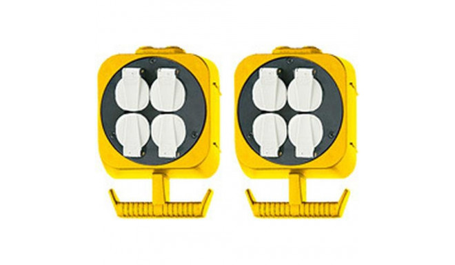 Brennenstuhl 1151760 power extension 5 m 2 AC outlet(s) Black, White, Yellow