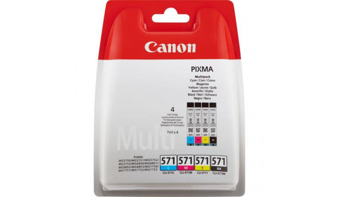 Canon CLI-571 BK/C/M/Y Ink Cartridge Multi Pack