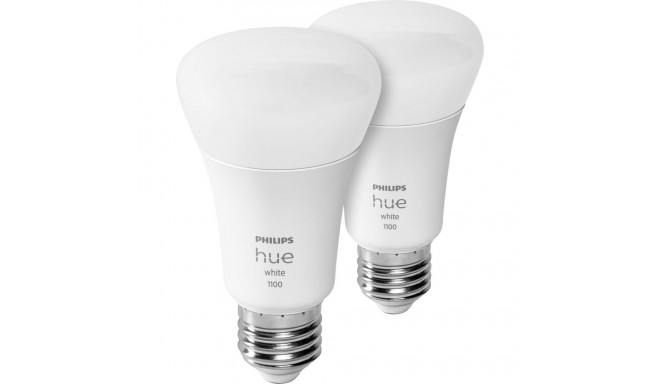 Philips Hue LED Lamp E27 2-Pack Set 9,5W 1100lm White