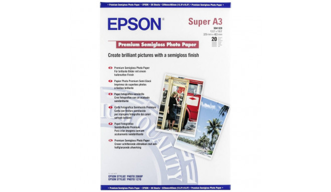 Epson Premium poolläikiv fotopaber A3+, 20 lehte, 251g S041328