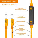 TetherPro Optima 10G USB-C, 4.6m, Straight to Right, Black