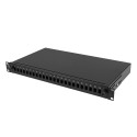 RACKMOUNT 19" 1U FIBER PATCH PANEL LANBERG 24XSC SIMPLEX/24XLC DUPLEX BLACK + ACCESSORIES
