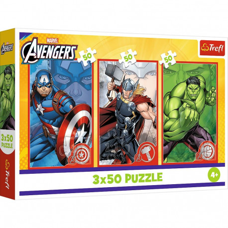 TREFL AVENGERS puslede komplekt Kangelane, 3x50 osa