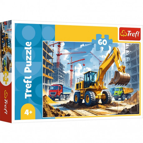 TREFL puzzle Backhoe loader tractor 60 pcs
