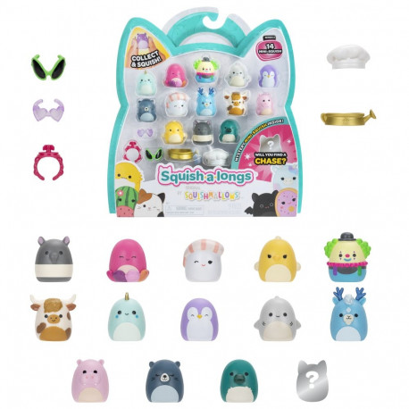 SQUISHMALLOWS SQUISH-A-LONGS figures 14-pack, 2,5 cm