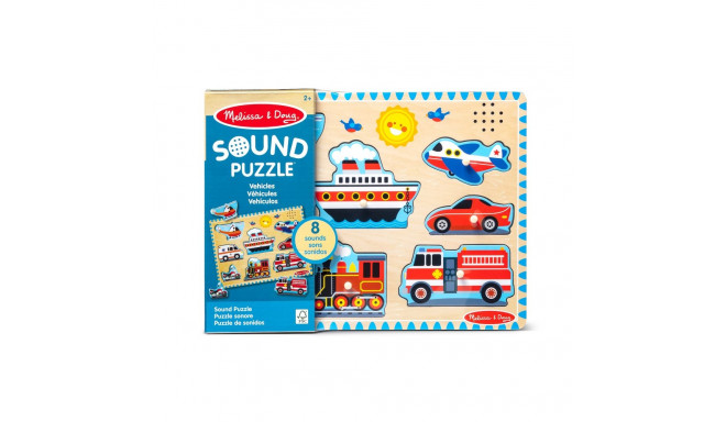 MELISSA & DOUG helidega pusle Sõidukid