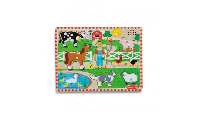 MELISSA & DOUG helidega pusle "Old MacDonald´s Farm" inglise keeles