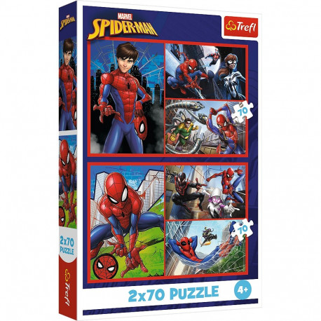 TREFL SPIDER-MAN puzzle set Spider stories, 2x70 pcs