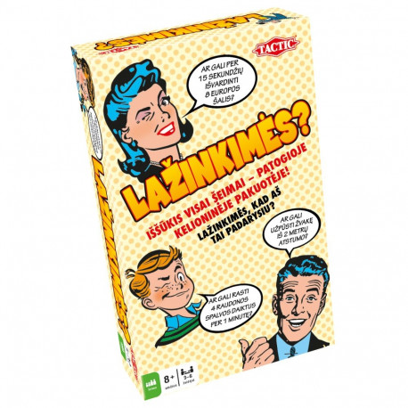 TACTIC Board game Wanna bet? Travel (In Lithuanian lang.)