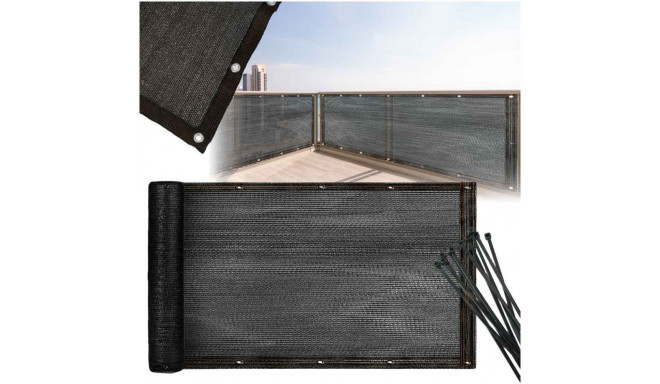 Rõdukate LUARO varjutusmatt varju võrk rõdule terrassile 150g/m2 105x700cm UV + Tritics
