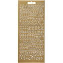 Focus kleepsud Gold Letters Design 1