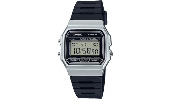 Unisex Watch Casio F-91 BIO RESIN STRAP - SILVER (Ø 35 mm)