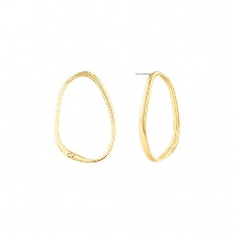 Ladies' Earrings Calvin Klein SCULPTURAL Stainless steel Golden