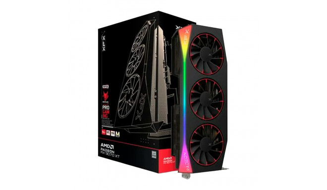 XFX Mercury AMD Radeon RX 9070XT OC Magnetic Air Edition with RGB 16GB GDDR6 HDMI 3xDP, AMD RDNA 4