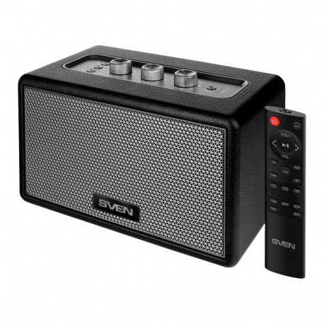 Speaker SVEN HA-950, black, MDF, PU leather (60W, Bluetooth, USB, Micro SD, Remote)