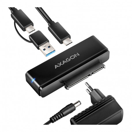 AXAGON ADSA-FPX USB-C 10Gbps - SATA 6G 2.5''/3.5'' SSD/HDD FAST PORT X adapter incl. AC, adapter USB