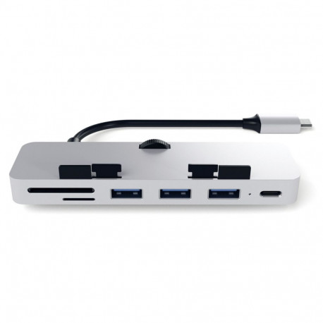 Satechi USB-C Clamp Pro Hub for iMac -adapteri, Silver
