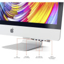 Satechi USB-C Clamp Pro jaotur iMacile - adapter, hõbedane