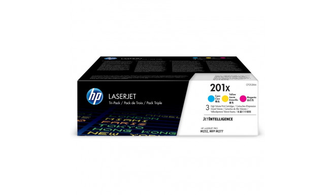 "HP 201X oiginal LaserJet Toner cartridge CF253XM Cyan/Magenta/Yellow High Yield 3-pack"