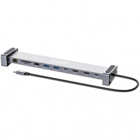 MANHATTAN 10-in-1 4K USB-C PD dokkimisjaam 2xHDMI
