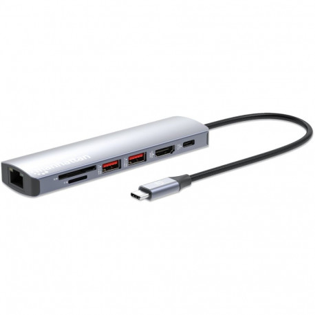 "MANHATTAN 7-in-1 4K USB-C Dockingstation 1xHDMI 2xUSB 10Gb/s"