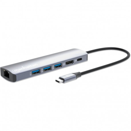 "MANHATTAN 6-in-1 4K USB-C Dockingstation 1xHDMI 3xUSB 5 Gb/s"
