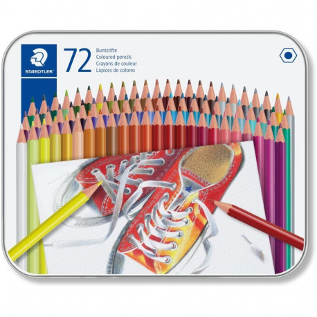 STAEDTLER kuusnurksed värvipliiatsid 72ST