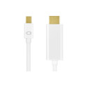 "Logilink 4K Mini DisplayPort-Kabel DP 1.2 zu HDMI 1.4 3m wei"