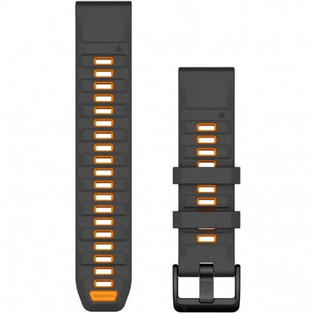 "Garmin Ersatzarmband QuickFit 22mm Silikon Graphit/Orange"