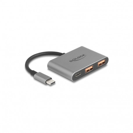 "DELOCK 3 Port USB Hub 10 Gbps mit USB Type-C zu 1 x USB Type-C + 2 x USB Typ-A"