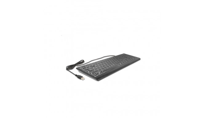 "DELOCK USB Tastatur kabelgebunden 1.5m schwarz mit XXL Buchstaben und Beleuchtung"