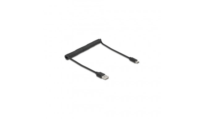 "Delock Spiralkabel EASY-USB 2.0 Typ-A Stecker zu USB Type-C"