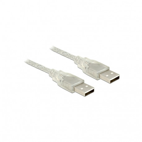 "DELOCK USB Kabel A -> A St/St 2.00m transparent"