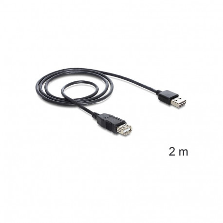 "DELOCK USB Verl. A -> A St/Bu 2.00m sw Easy USB"