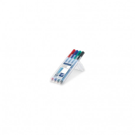 "Staedtler Lumocolor correctable 305 Marker 4 Stck(e) Schwarz - Blau - Grn - Rot (305M WP4-1)"