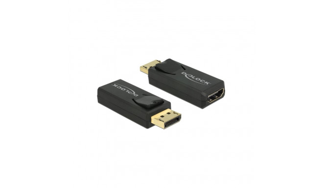 "DELOCK Adapter DisplayPort 1.2 Stecker > HDMI Buchse schwarz 4K Passiv"