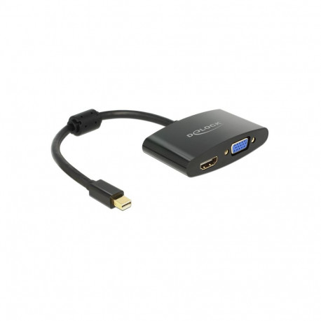"Adapter mini DisplayPort Stecker > HDMI / VGA Buchse schwarz"