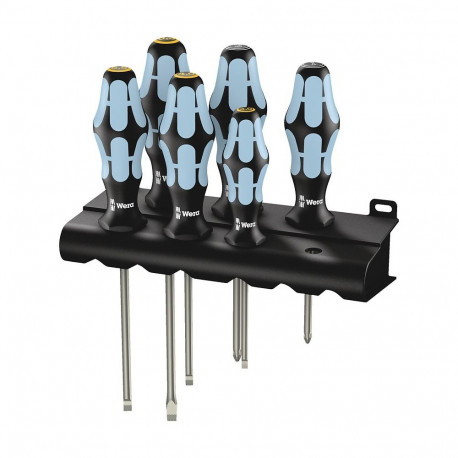 "Wera 3334/3355/6 Schraubendrehersatz. Edelstahl + Rack"