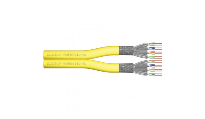 "DIGITUS Verlegekabel Cat7a S/FTP dupl.B2ca 500m gelb AWG22/1 (Speditionsversand)"