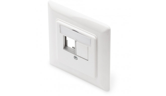 "DIGITUS Leerdose mit Zentralplatte u. Rahmen. 2x Keystone"