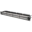 "DIGITUS Patchpanel 1HE 48-Port Cat6a geschirmt schwarz"