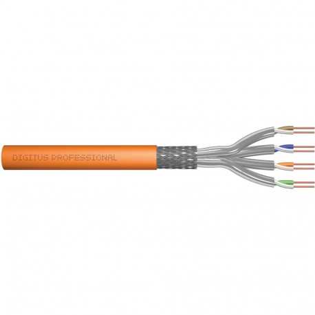 "DIGITUS Instal-kab Cat7 S/FTP tw.Pair 1000m orange AWG23/1 (Speditionsversand)"