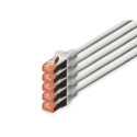 "DIGITUS CAT 6 S/FTP Patchkabel. 5 Stück. 7m. grau"