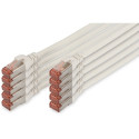 "DIGITUS CAT 6 S/FTP Patchkabel. 10 Stück. 0.25m. weiß"