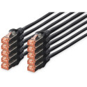 "DIGITUS CAT 6 S/FTP Patchkabel. 10 Stück. 2m. schwarz"