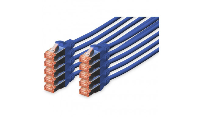 "DIGITUS CAT 6 S/FTP Patchkabel, 10 Stück, 1m, blau"