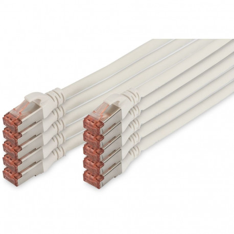 "DIGITUS CAT 6 S/FTP Patchkabel, 10 Stück, 5m, weiß"