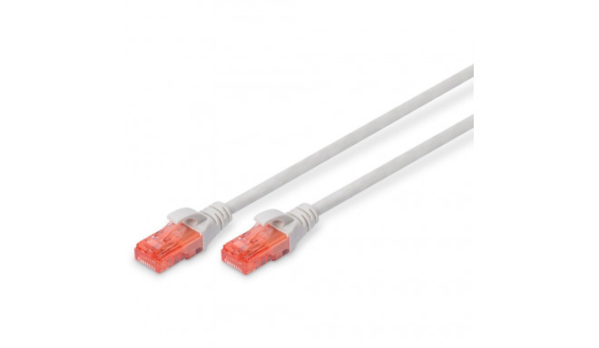 "DIGITUS Patchkabel Cat6 U/UTP 2xRJ45 0.5m grau Hebelschutz Polybeutel"